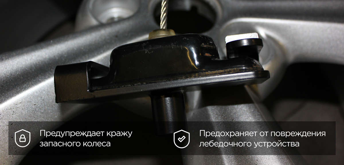 Block-Lock защита запасного колеса Hyundai Santa Fe, Grand Santa Fe, Kia Sorento