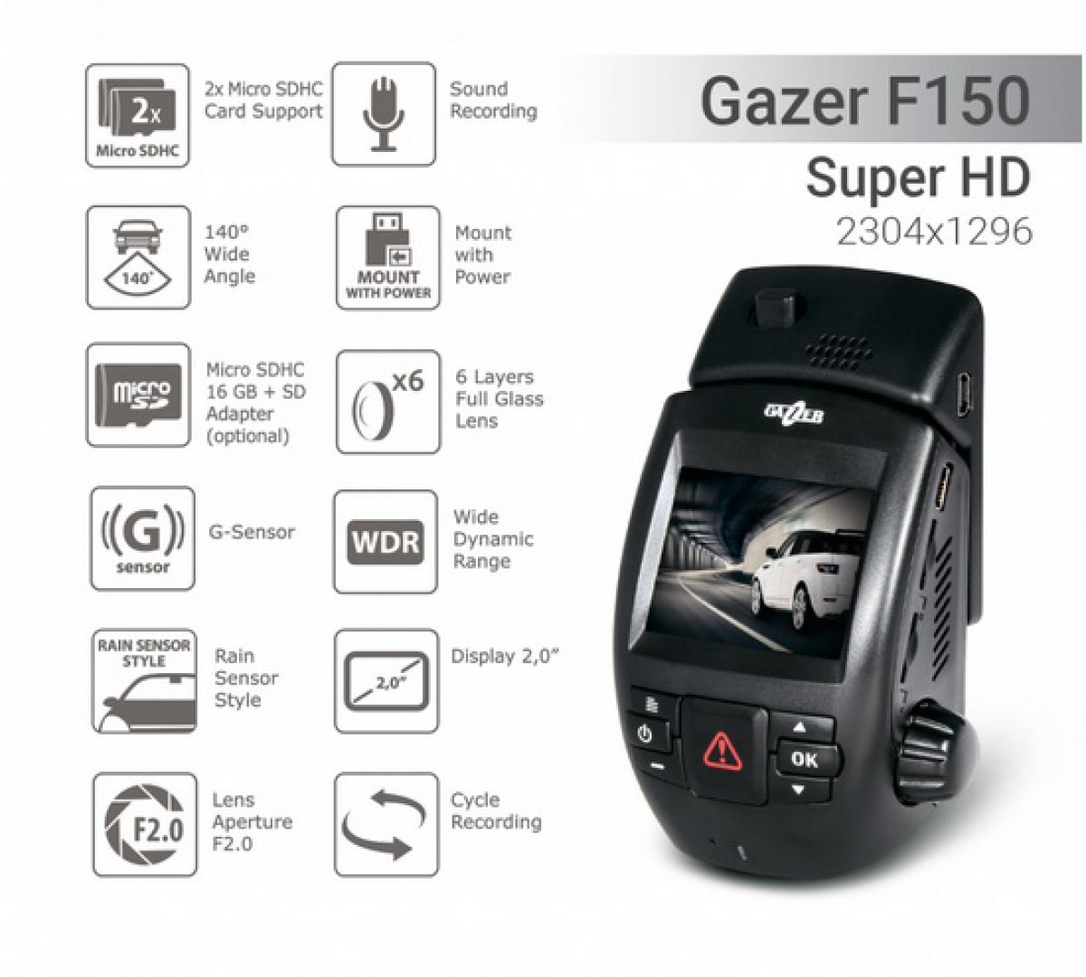 Gazer F150 SuperHD (+SD 16gb)