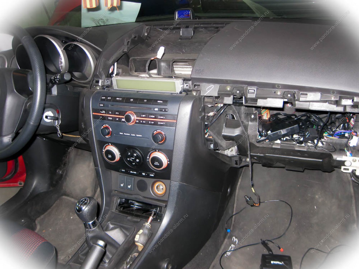 Mazda 3 установка Pandora DXL 5000